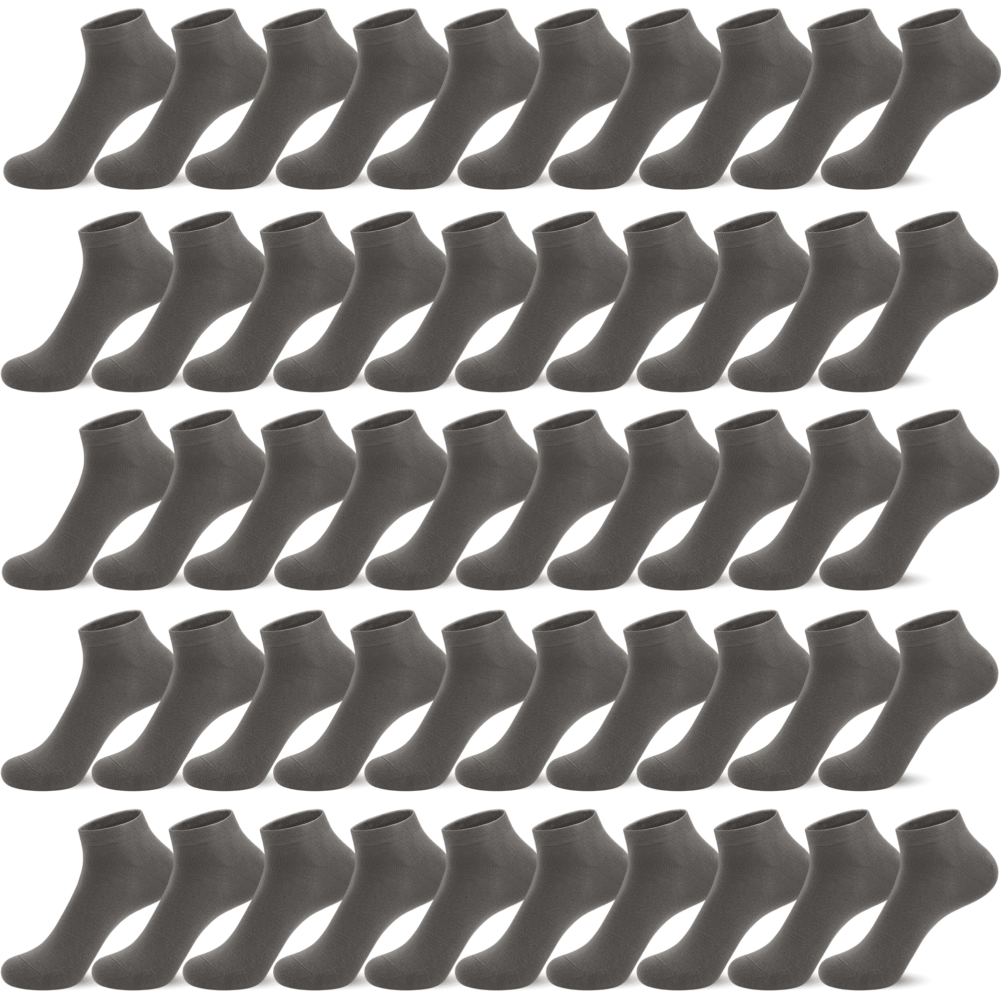 GENTLEAGU Bamboo Viscose Thin Ankle Socks for Women – Soft, Breathable, Anti-Odor – 50 Pairs, Bulk Pack