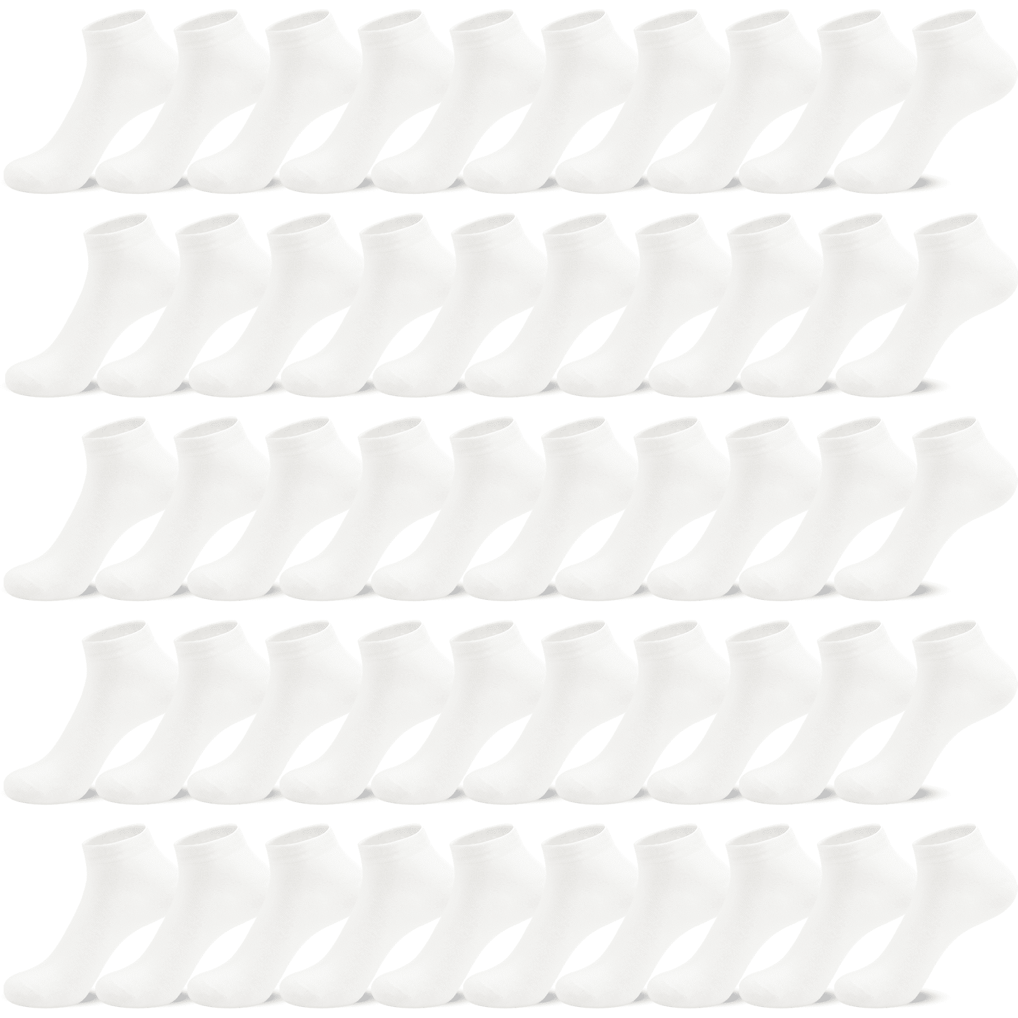 GENTLEAGU Bamboo Viscose Thin Ankle Socks for Women – Soft, Breathable, Anti-Odor – 50 Pairs, Bulk Pack