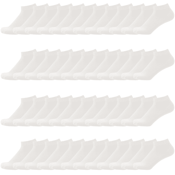 GENTLEAGU Men's Bamboo No-Show Socks – Soft, Breathable, Anti-Odor – 48 Pairs, Size 6-12