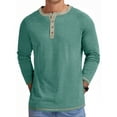 thumbnail image 1 of GENTS BLISS Crew Neck Henley Men Shirts Long Sleeve Shirts for Men Casual Color Block Tops, 1 of 6