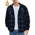 thumbnail image 1 of GENTS BLISS Flannel Shirts for Men Plaid Button Up Men Shirts Fleece Men Jacket Coat with Pocket, 1 of 14