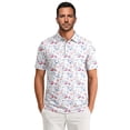 thumbnail image 1 of GENTS BLISS Golf Men Shirts Short Sleeve Shirts for Men Floral Print Men Polo Shirts, 1 of 12