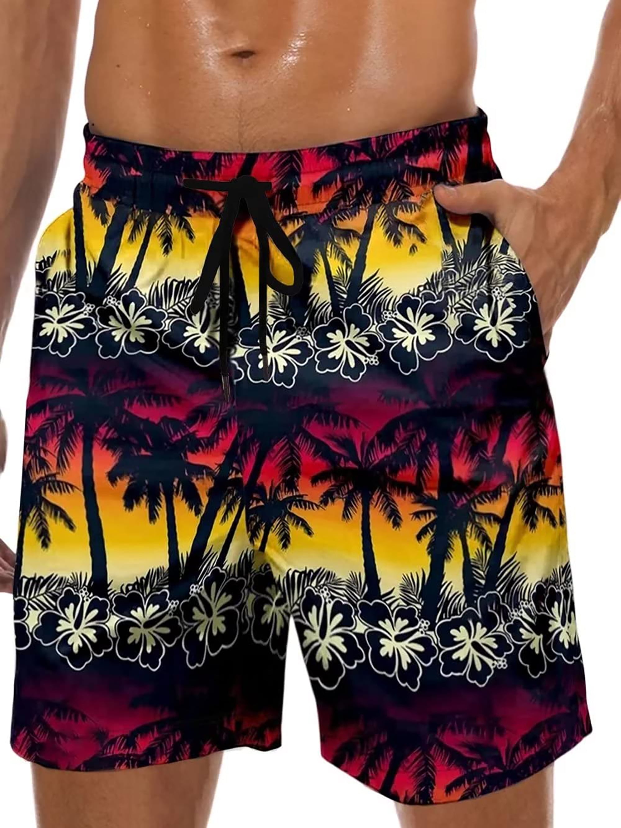 GENTS BLISS Hawaiian Men Shorts Bathing Mesh Lining Beach Shorts for ...