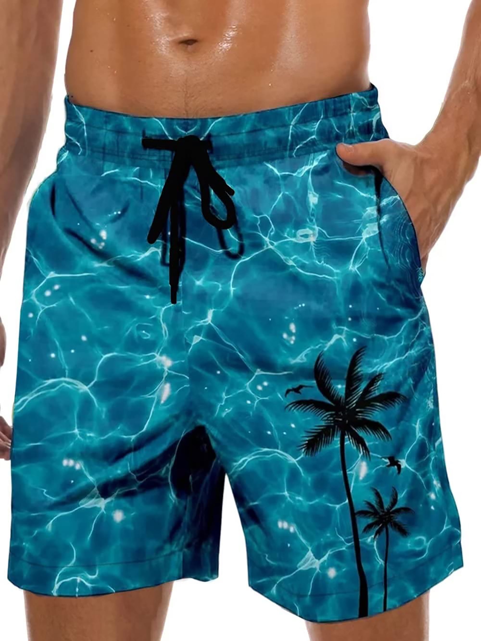 GENTS BLISS Hawaiian Men Shorts Bathing Mesh Lining Beach Shorts for ...