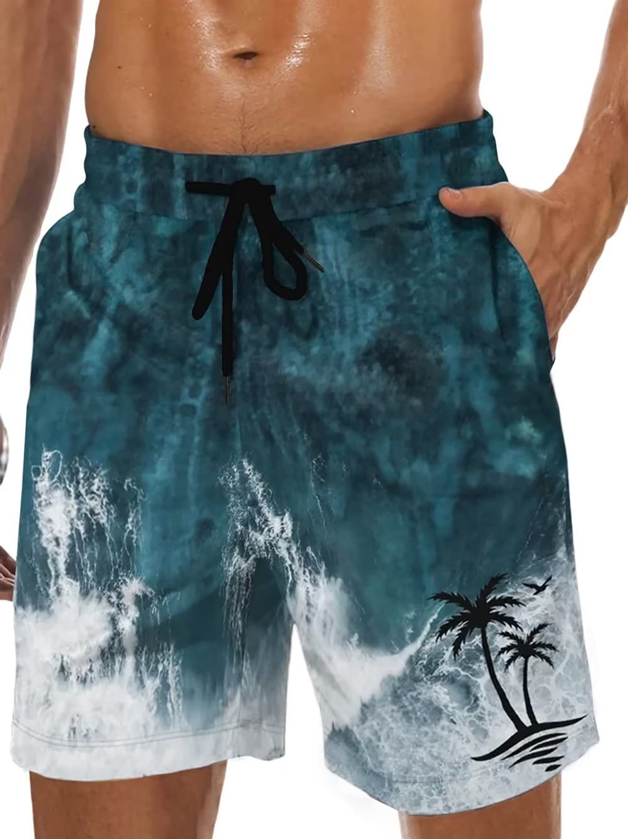GENTS BLISS Hawaiian Men Shorts Bathing Mesh Lining Beach Shorts for ...