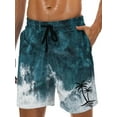 thumbnail image 1 of GENTS BLISS Hawaiian Men Shorts Bathing Mesh Lining Beach Shorts for Men with Pockets Swim Trunks, 1 of 9