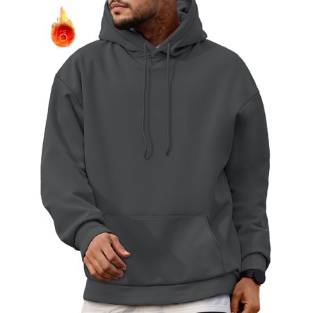 GENTS BLISS Heavyweight Men Hoodies Sweatshirts Fleece Long Sleeve Sweatshirts for Men Drawstring Collar Men Hoodies with Kangaroo Pocket