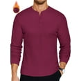 thumbnail image 1 of GENTS BLISS Henley Men Sweatshirts Fleece Pullover Men Shirts Long Sleeve Button Sweatshirts for Men, 1 of 11