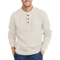 thumbnail image 1 of GENTS BLISS Henley Sweatshirts for Men Long Sleeve Crew Neck Men Sweatshirts Casual Pullover Tops with Pocket, 1 of 6