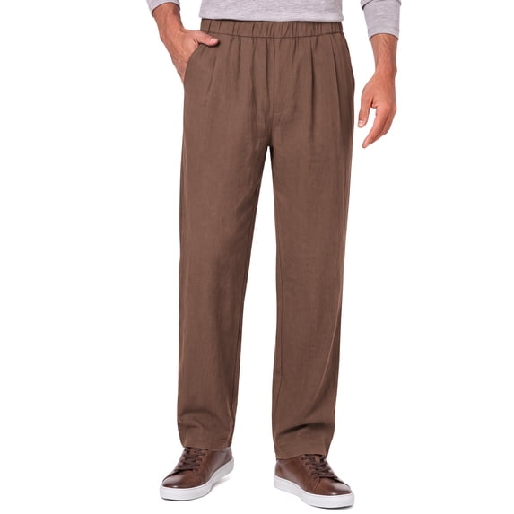 GENTS BLISS Lightweight Men Pants Elastic Drawstring Pants for Men Cotton Linen Men Pants with Pocket Regular Fit Pants