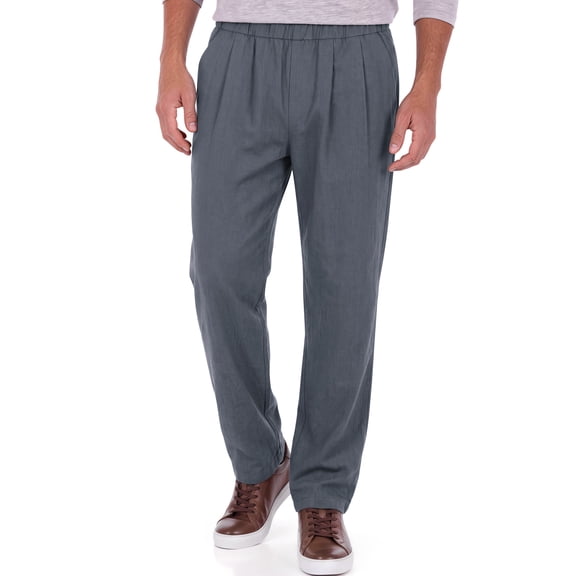 GENTS BLISS Lightweight Men Pants Elastic Drawstring Pants for Men Cotton Linen Men Pants with Pocket Regular Fit Pants