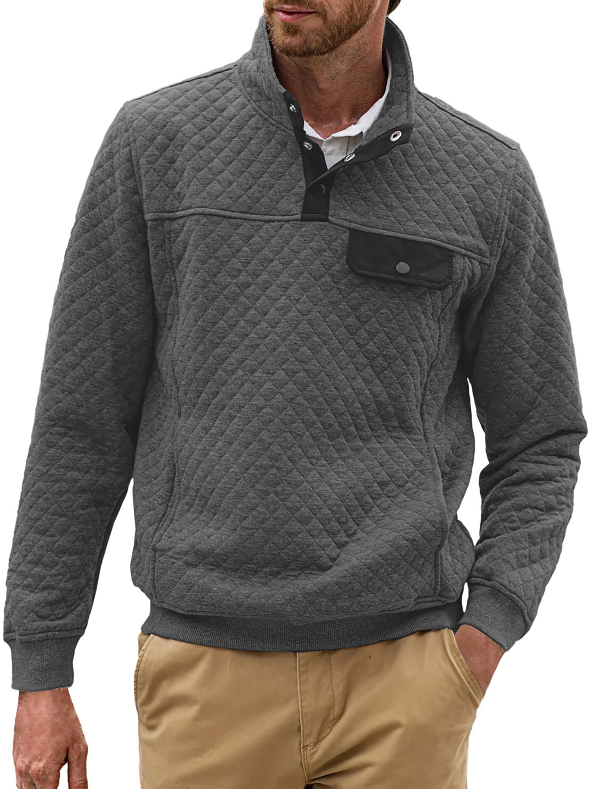 Men's sweatshirts with collars clearance