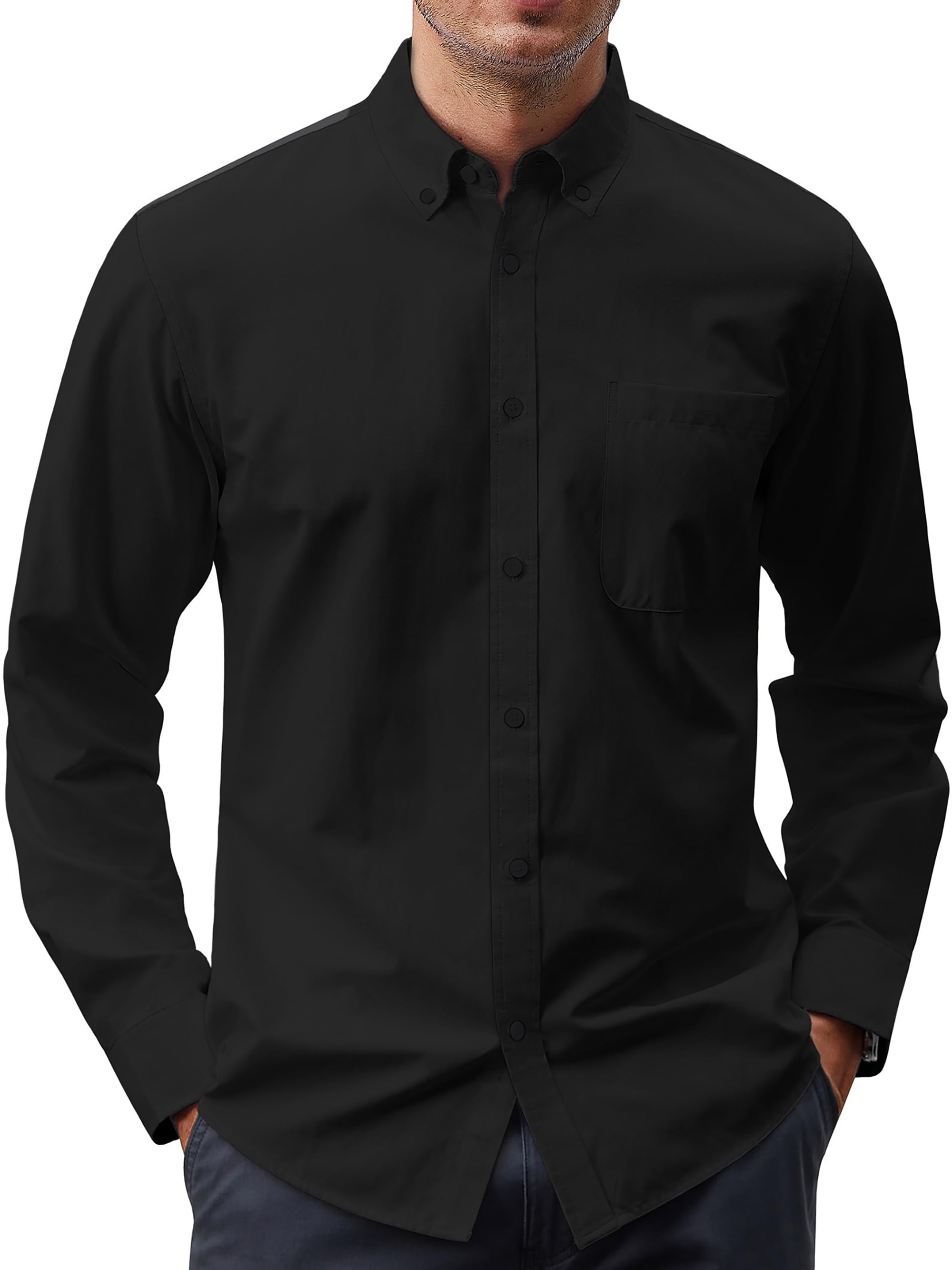 Gents Bliss, Long Sleeve Mens Dress Shirts, Casual Solid Oxford Tops ...