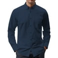 thumbnail image 1 of GENTS BLISS Long Sleeve Mens Dress Shirts Casual Solid Shirts for Men Regular Oxford Tops with Pocket, 1 of 10