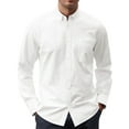 thumbnail image 1 of GENTS BLISS Long Sleeve Mens Dress Shirts Casual Solid Shirts for Men Regular Oxford Tops with Pocket, 1 of 10