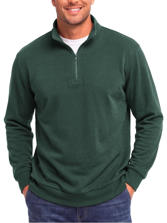 Men Sweatshirts Long Sleeve 1/4 Zipper Pullover Sweatshirts for Men Fleece Men Shirts