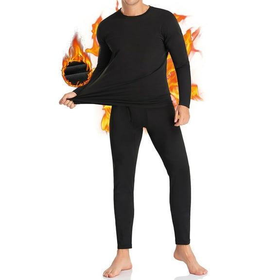 GENTS BLISS Men Thermal Underwear Fleece Lined Thermals Tops and Bottom Sets Base Underwear for Men