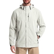 GENTS BLISS Mens Rain Jackets Lightweight Waterproof Breathable Jackets for Men with Hood Windproof Outdoor Men Raincoat for Hiking Cycling Travel