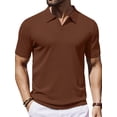 thumbnail image 1 of GENTS BLISS V Neck Men Polo Shirts Short Sleeve Knit T shirts for Men Casual Stretch Men Shirts, 1 of 7