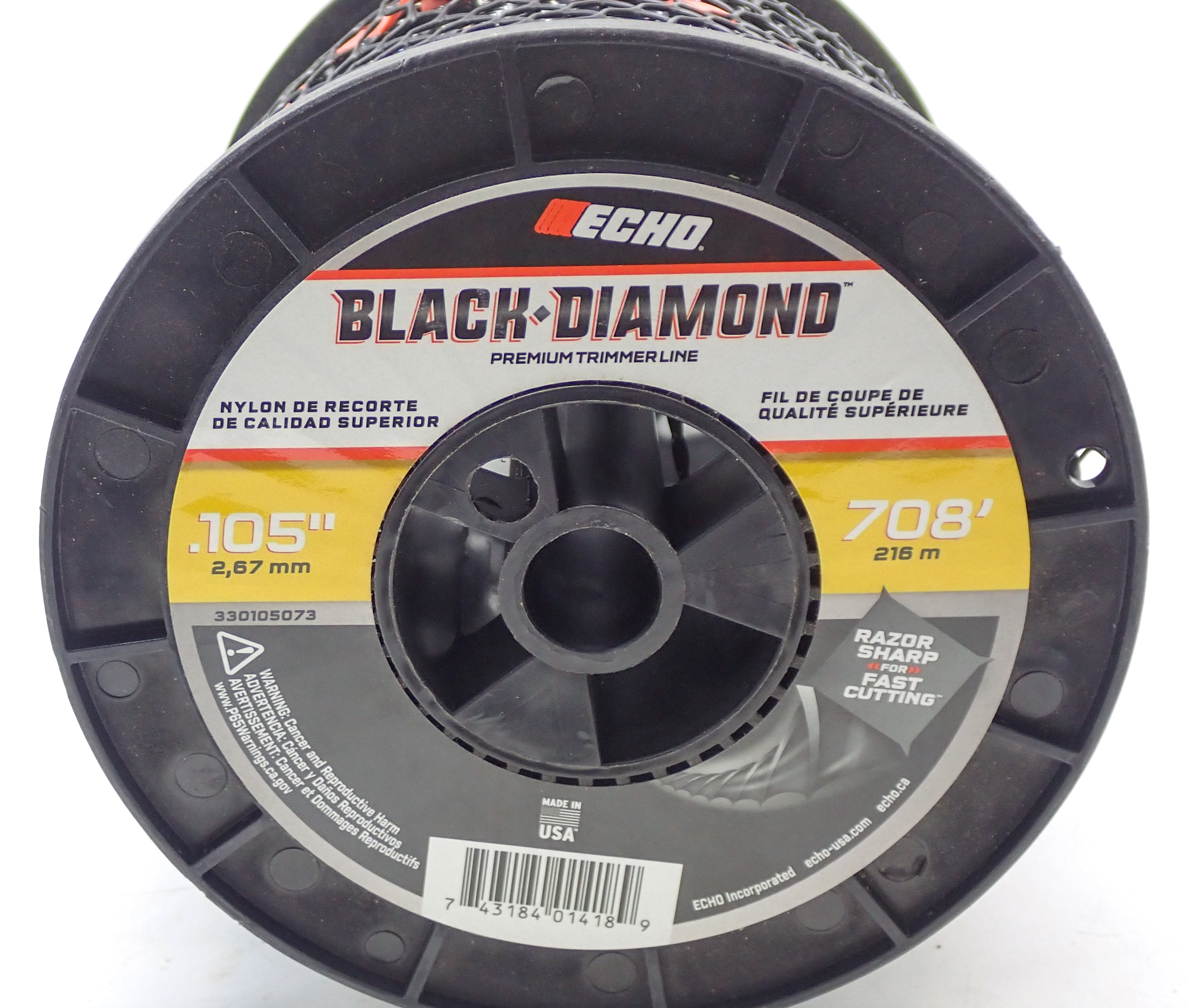 GENUINE ECHO BLACK DIAMOND LINE .105 3LB SPOOL 885FT