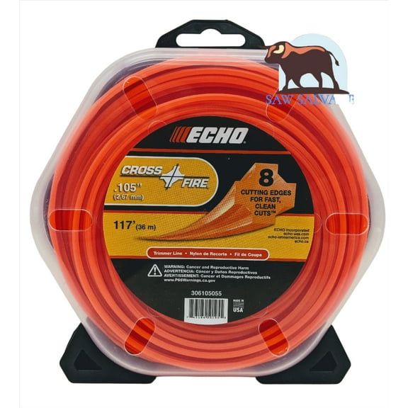 GENUINE ECHO CROSSFIRE TRIMMER LINE .105 1/2 LB PACKAGE