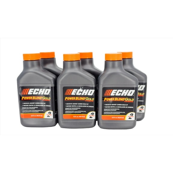 GENUINE ECHO POWER BLEND GOLD 6 PACK, 5.2 OZ BOTTLE 50:1 2 GALLON MIX
