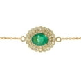 thumbnail image 1 of GENUINE EMERALD & DIAMOND BRACELET IN YELLOW GOLD - 14K, 7.5", 1 of 1