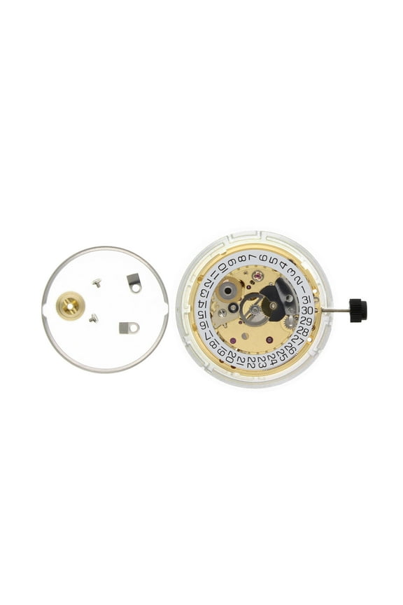 GENUINE FOR ETA 2824-2 AUTOMATIC WATCH MOVEMENT 25 JEWEL DATE @3 GOLD NEW SWISS MADE