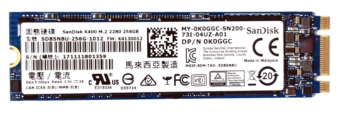 GENUINE OEM DELL M.2 SSD DRIVE 256GB K0GGC SD8SN8U-256G-1012