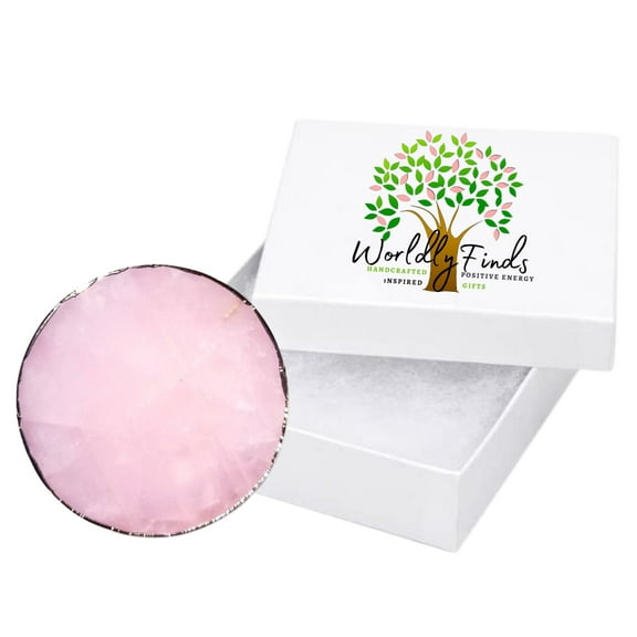 GENUINE Rose Quartz Crystal Cell Phone Grip Holder, 6 Style Options!