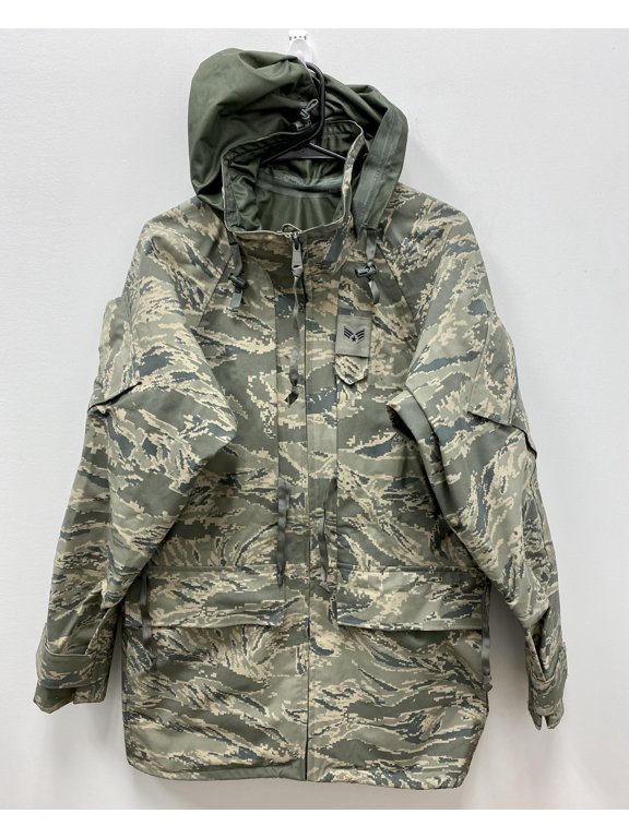 GENUINE USAF APECS ABU GORE TEX TIGER STRIPE ALL PURPOSE PARKA - SMALL REGULAR