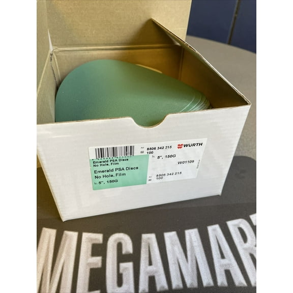 GENUINE WURTH EMERALD PSA DISCS, NO HOLE,W01109 150G,100 DISCS PER BOX