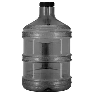GEO 1 Gallon (128oz) BPA Free Reusable Leak-Proof Drinking Water Bottle w/48mm Screw Cap (Black)