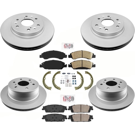 GEO Coated Brake Disc Rotors Cerm Pads Parking Shoes for Cadillac Escalade 15-20