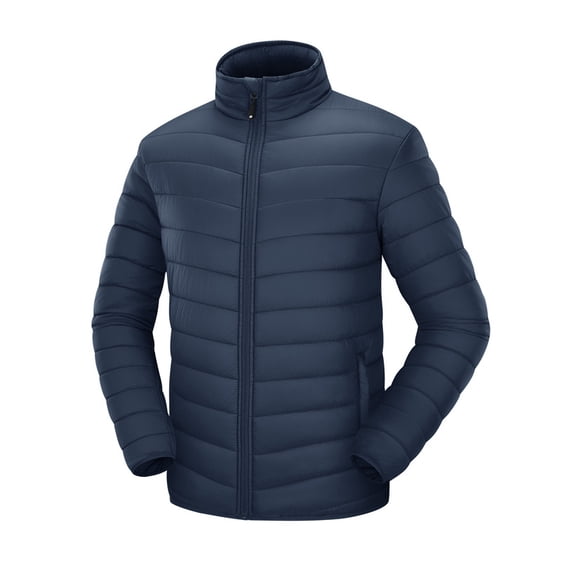 GEO-THERM Men's Lightweight Puffer Jackets Winter Warm Windproof Quilted Insulated Coat for Snow Ski Travel