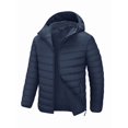 thumbnail image 1 of GEO-THERM Mens Lightweight Puffer Jacket with Hood Warm Quilted Winter Jacket Casual Thermal Insulated Coat for Ski Travel, 1 of 7