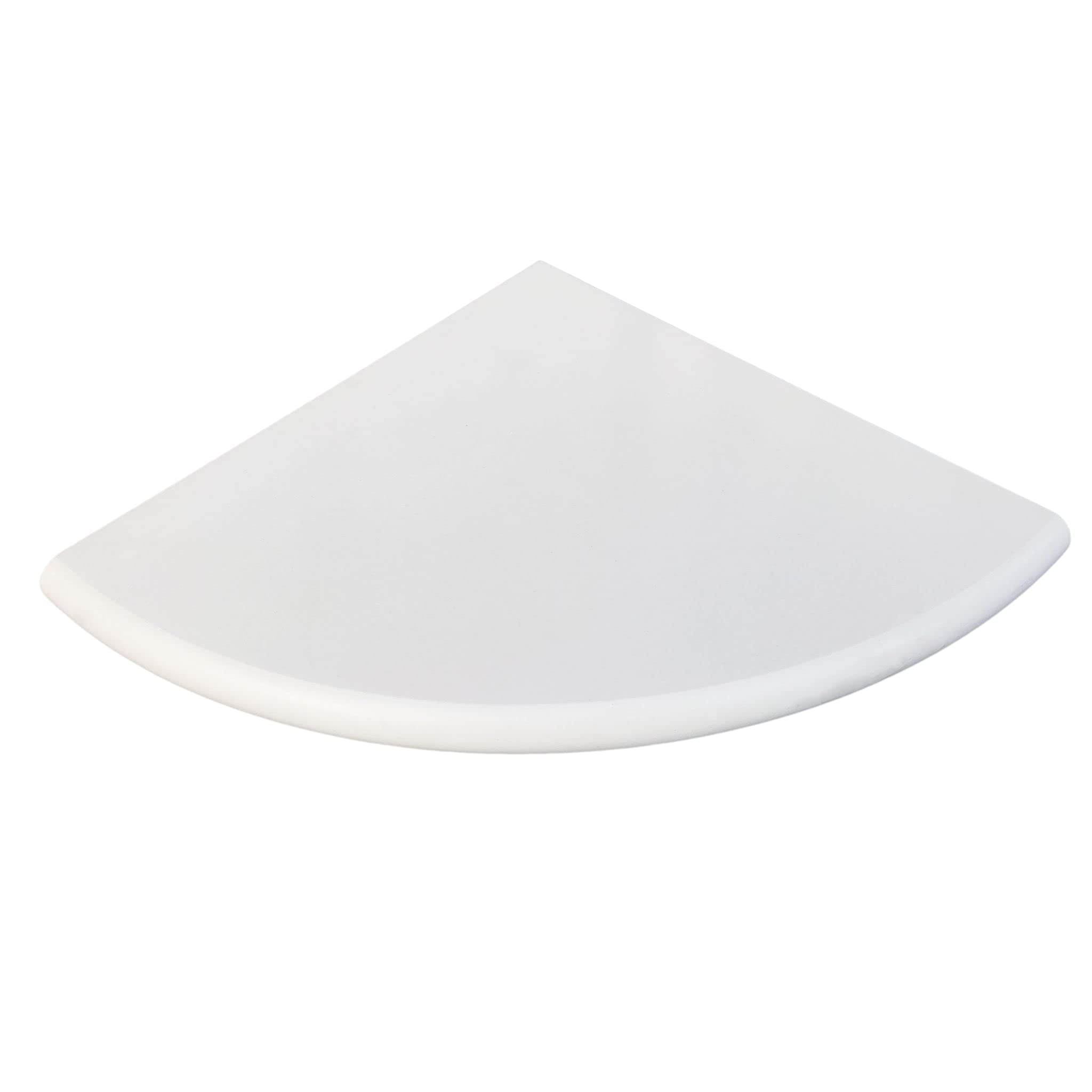 GEOONA White Marble Corner Shower Shelf for Bathroom, 9'' x 9'' x 0.8 ...