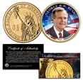 thumbnail image 1 of GEORGE H. W. BUSH 41st Pres Colorized 2020 Presidential $1 Dollar U.S. Coin, 1 of 1