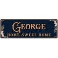 thumbnail image 1 of GEORGE Home Sweet Home Victorian Look 8x24 Metal Sign 108240046427, 1 of 1
