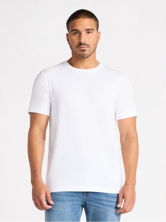 Men's and Big Men's Crewneck Tee with Short Sleeves, Sizes XS-3XL