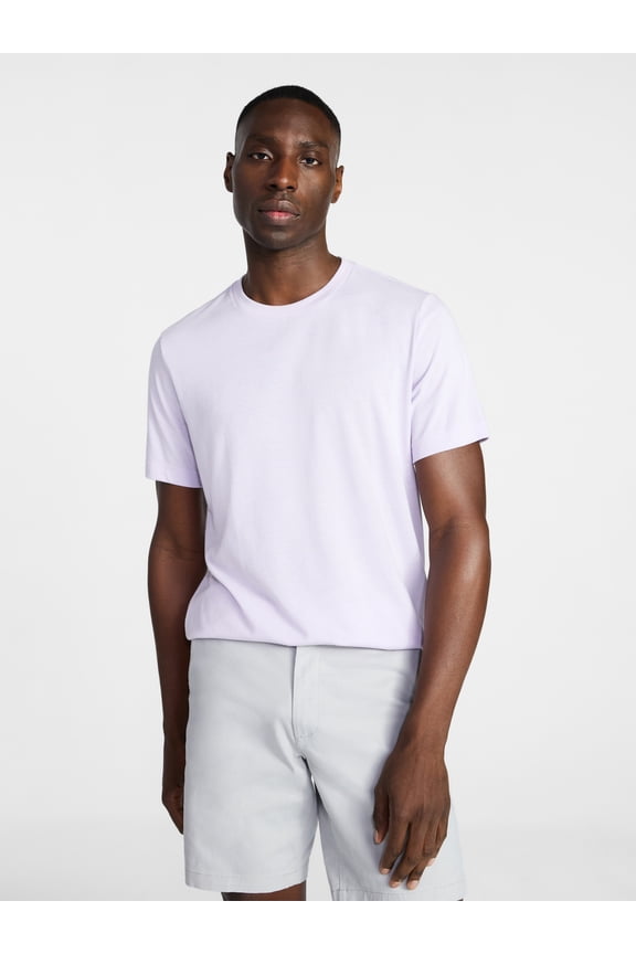 Men's and Big Men's Crewneck Tee with Short Sleeves, Sizes XS-3XL