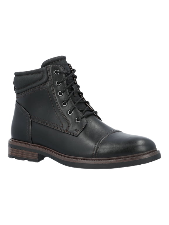 Men's Faux Leather Lace Up Boots