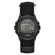GEORGE Mens Digital Watch:Black Case, Positive Display, Nylon Fastwrap Strap (FMDOGE013)