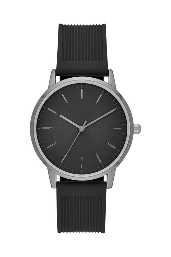 Men's Watch: Gunmetal Case, Black Dial, Black Silicone Band (FMDOGE020)