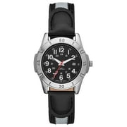 GEORGE Mens Watch: Gunmetal Case, Black Dial and Combo Black Vegan Leather Canvas Band (FMDOGE014)