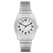 GEORGE Mens Watch: Silvertone Case, White Easy Read Dial, Silvertone Expansion Band (FMDOGE001)