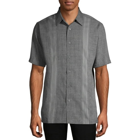 GEORGE Short Sleeve Point Collar Button-Up Shirt (Men's or Men's Big & Tall) 1 Pack