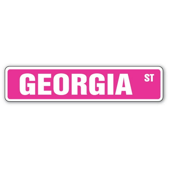 GEORGIA Street Sign Childrens Name Room Sign | Indoor/Outdoor |  36" Wide