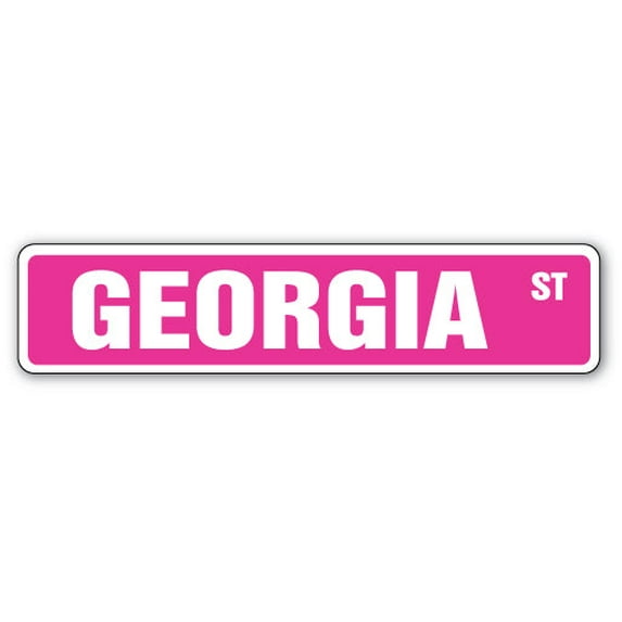 GEORGIA Street Sign Childrens Name Room Sign | Indoor/Outdoor | 36" Wide