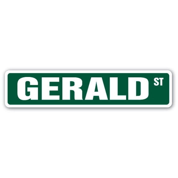 GERALD Street Sign Childrens Name Room Sign | Indoor/Outdoor | 30" Wide